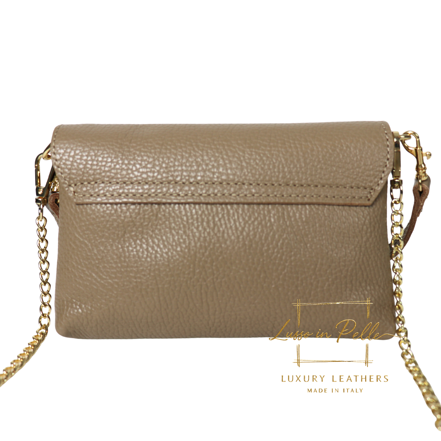 Small Pebbled Leather Clutch/Shoulder/Crossbody Bag with Bamboo-Style Clasp