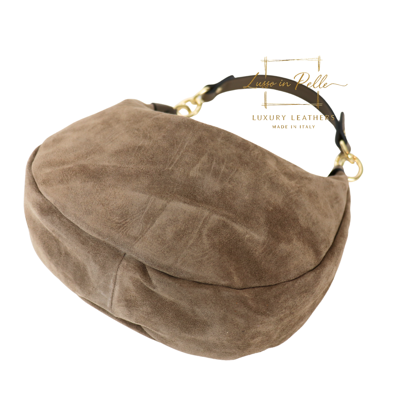 Suede Half Moon Shoulder & Crossbody Bag